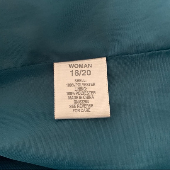 Dress barn Blue Ruffle Front Blazer Size 18/20 - Picture 10 of 11